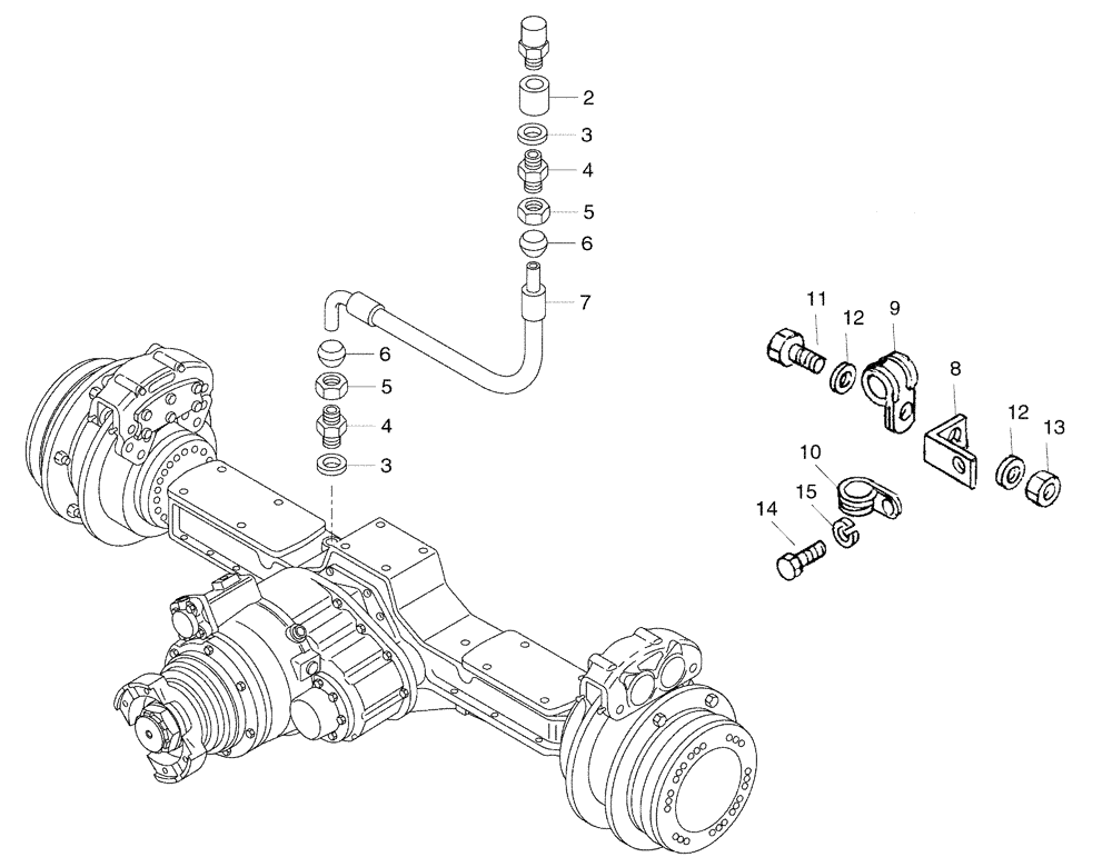 Схема запчастей Case 325 - (2.369[06A]) - INTERMEDIATE AXLE - BREATHER (11) - AXLES/WHEELS