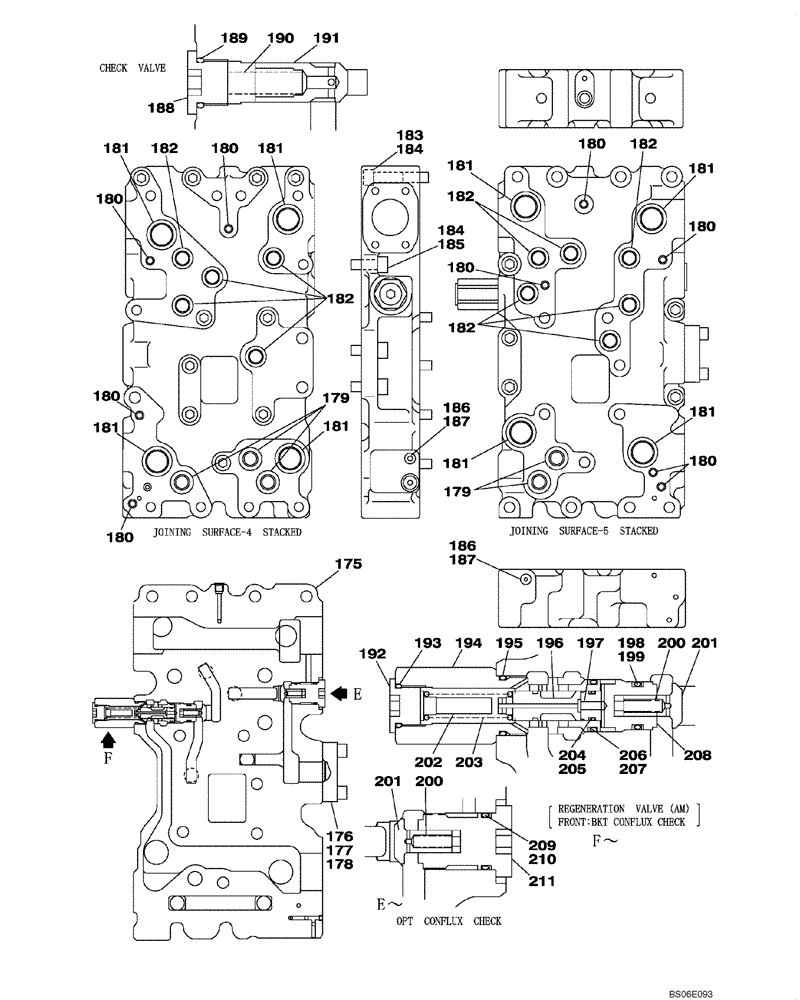 Схема запчастей Case CX800 - (08-206-00[01]) - CONTROL VALVE (08) - HYDRAULICS