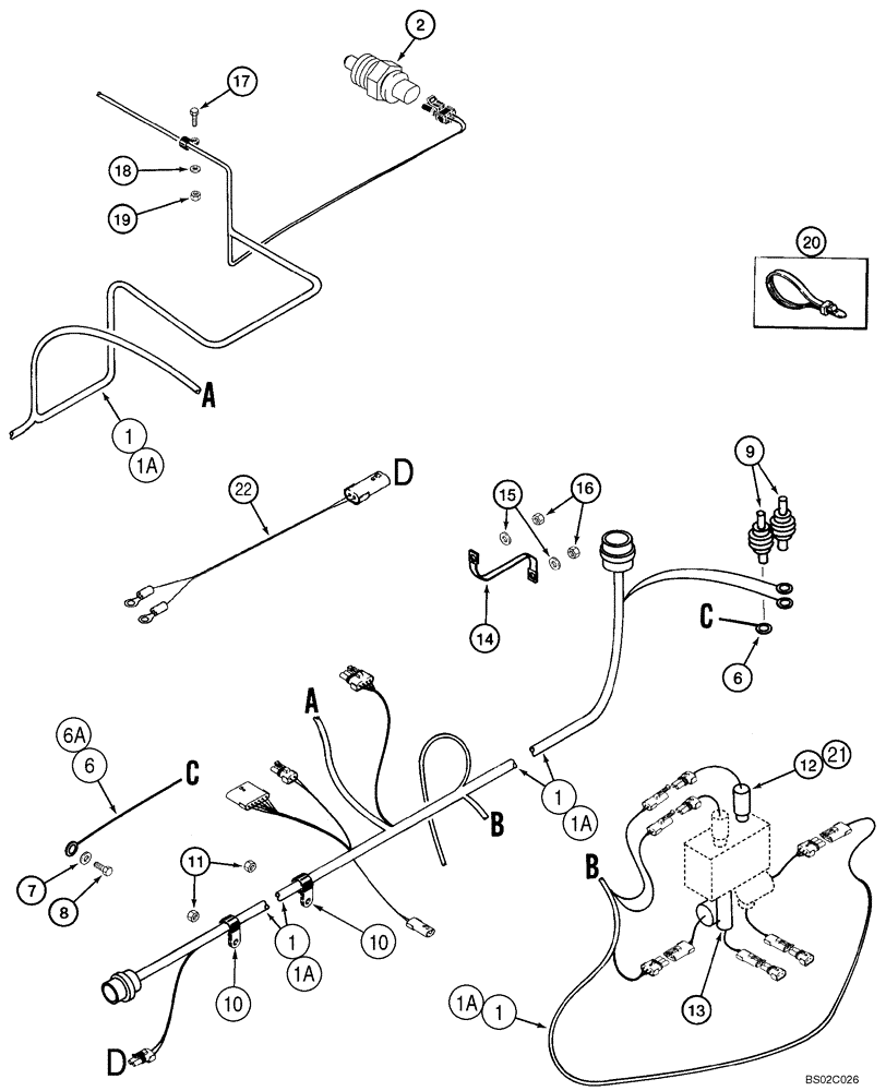 Схема запчастей Case 821C - (04-13) - HARNESS, REAR CHASSIS (Dec 18 2009 9:45AM) (04) - ELECTRICAL SYSTEMS