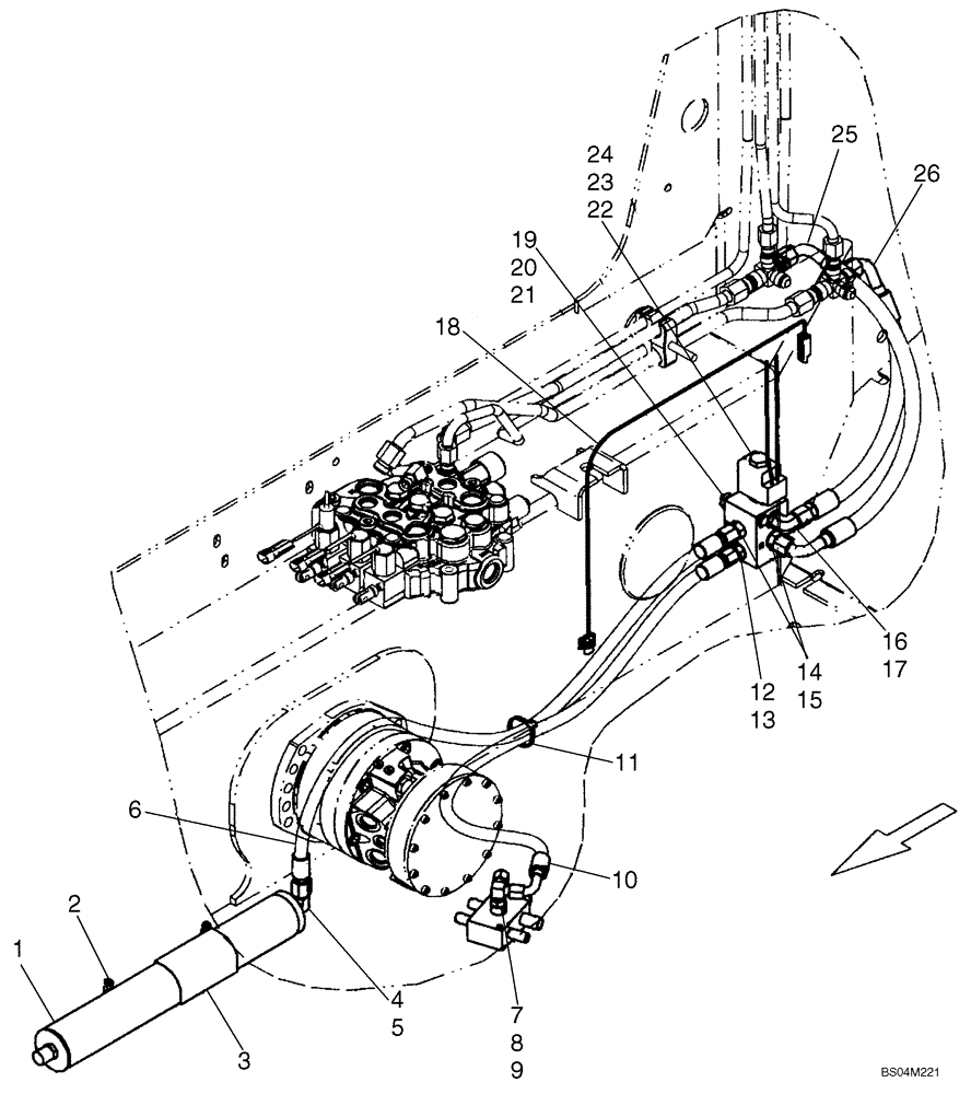 Схема запчастей Case 430 - (08-05) - HYDRAULICS - RIDE CONTROL (08) - HYDRAULICS