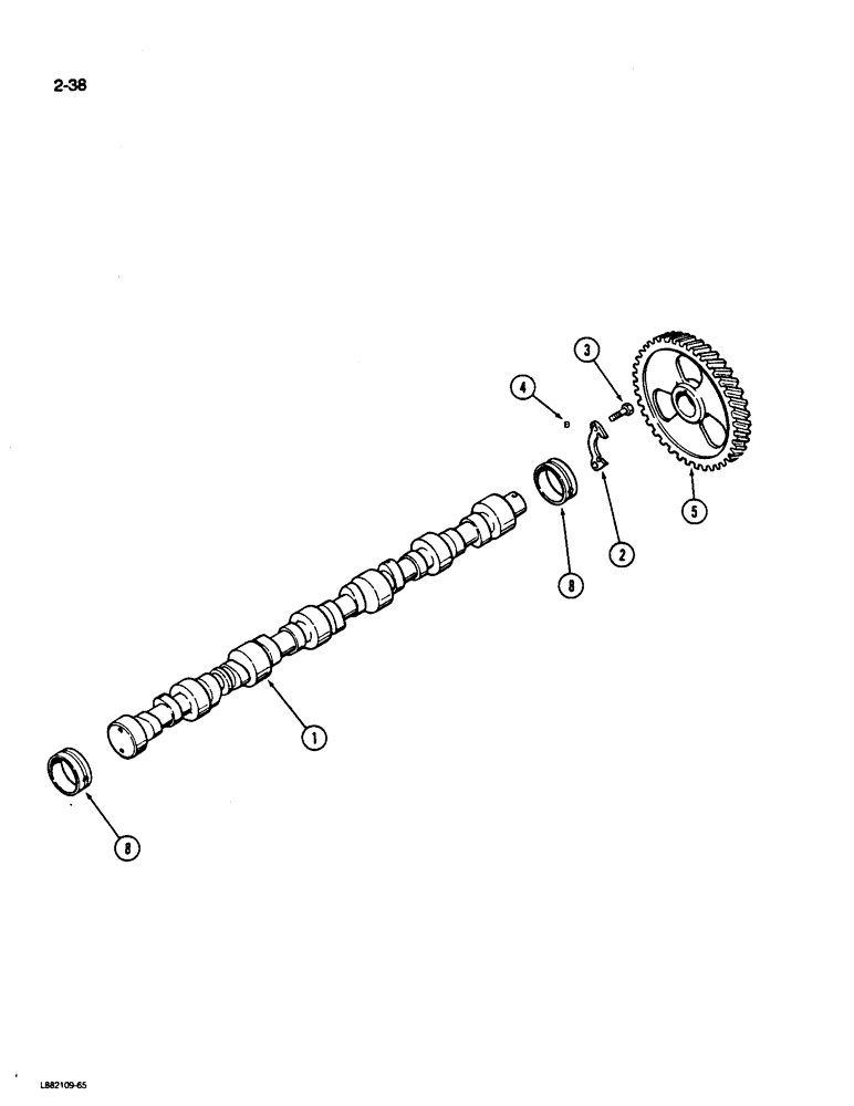 Схема запчастей Case W36 - (2-38) - CAMSHAFT, 6TA-830 ENGINE (02) - ENGINE