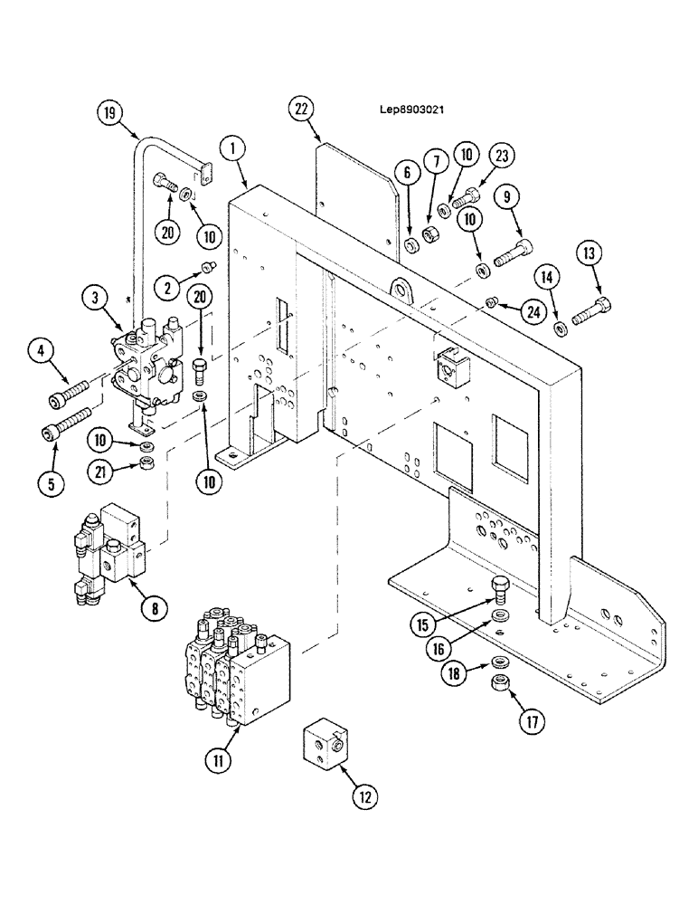 Схема запчастей Case 688C - (9C-2) - VALVE BANK PARTITION, (-10629) (05.1) - UPPERSTRUCTURE CHASSIS/ATTACHMENTS