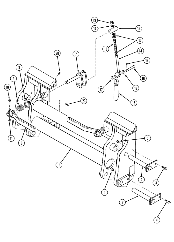 Схема запчастей Case 1835C - (9-28) - CASE COUPLER, P.I.N. JAF0183047 AND AFTER (09) - CHASSIS/ATTACHMENTS