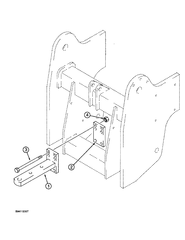 Схема запчастей Case 570LXT - (9-072) - RIGID DRAWBAR, USED WITH THREE-POINT HITCH, 570LXT MODELS (09) - CHASSIS/ATTACHMENTS