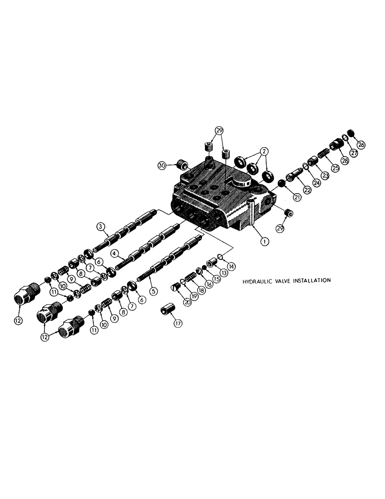 Схема запчастей Case M3B - (060) - HYDRAULIC VALVE INSTALLATION 