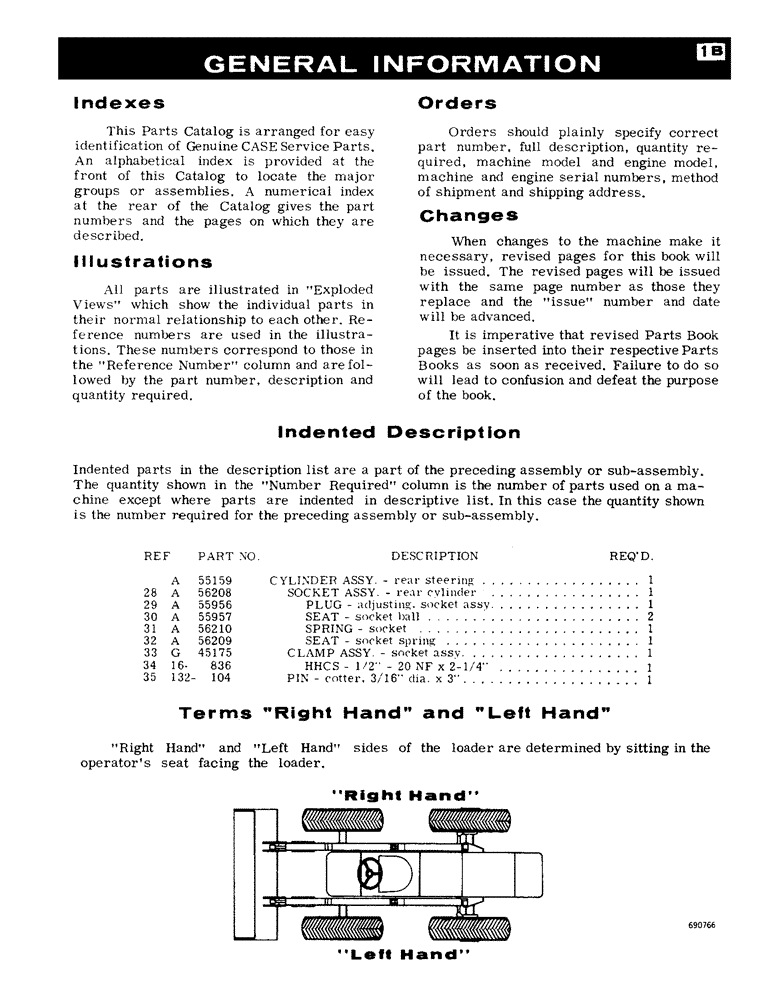 Схема запчастей Case W10B - (001B) - GENERAL INFORMATION (00) - PICTORIAL INDEX