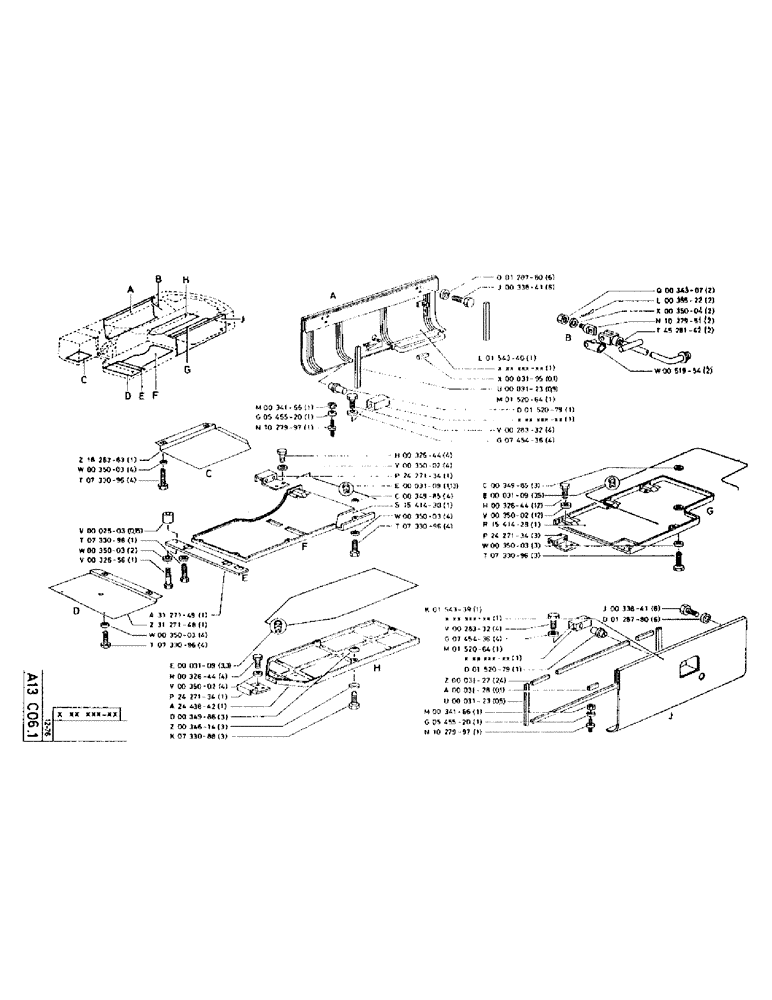 Схема запчастей Case 75P - (009) - UPPERSTRUCTURE LOWER LOCK (05) - UPPERSTRUCTURE CHASSIS