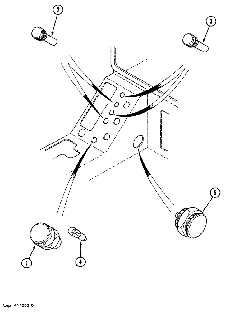 Схема запчастей Case 688B - (22) - CONTROL LAMPS (06) - ELECTRICAL SYSTEMS