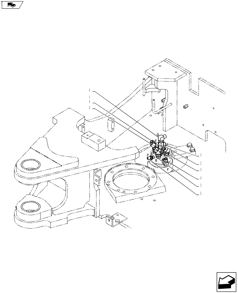 Схема запчастей Case CX55BMSR - (01-027[00]) - HYD LINES, SWIVEL (35) - HYDRAULIC SYSTEMS