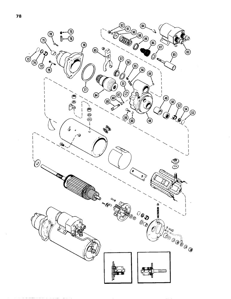 Схема запчастей Case W24B - (078) - R26137 STARTER (04) - ELECTRICAL SYSTEMS