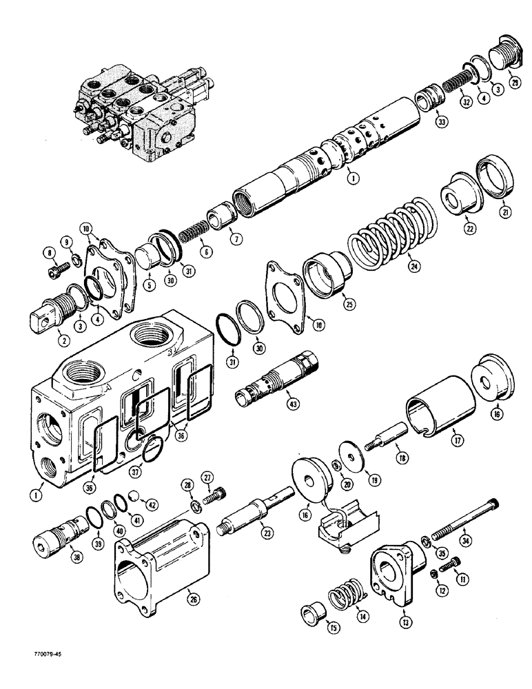 Схема запчастей Case W36 - (8-420) - L70875 AND L70876 LOADER CONTROL VALVE, D76985 LIFT SECTION (08) - HYDRAULICS