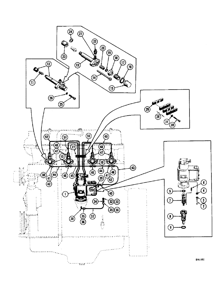 Схема запчастей Case 1000 - (034) - FUEL INJECTION SYSTEM (02) - FUEL SYSTEM