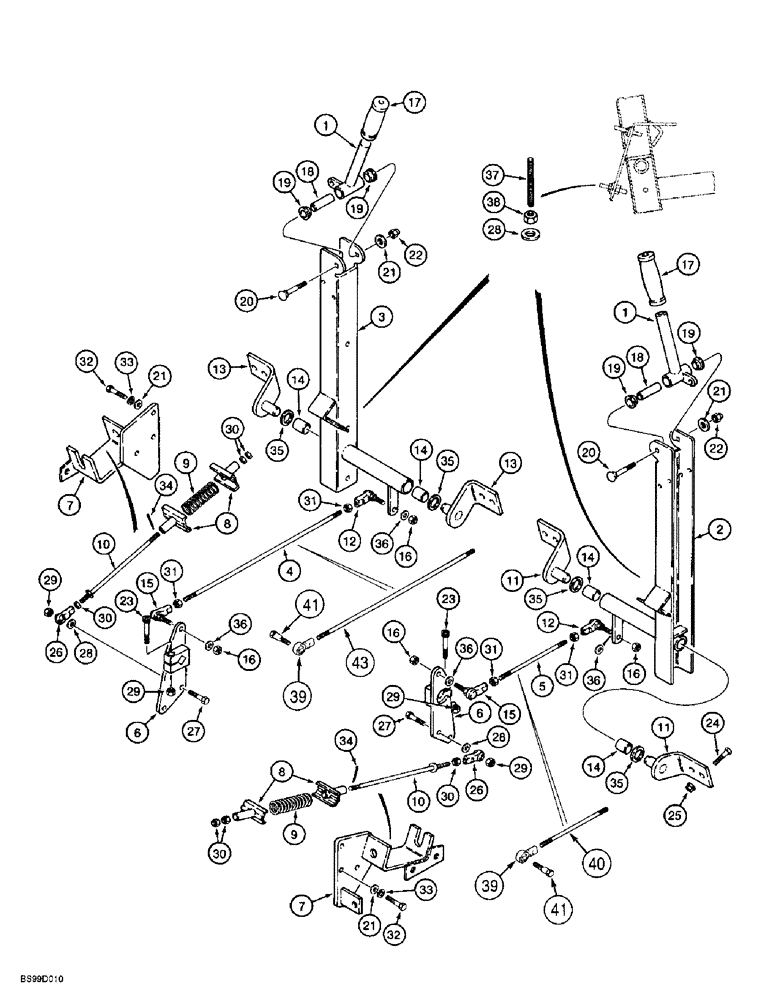 Схема запчастей Case 1838 - (6-02) - CONTROLS - PUMP, FORWARD AND REVERSE (06) - POWER TRAIN