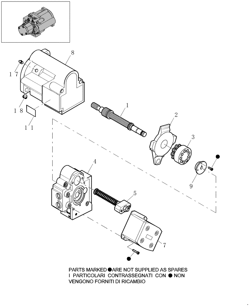 Схема запчастей Case CX31B - (1.030B[01]) - HYDRAULIC PUMP - COMPONENTS (HEATER&COOLER, CAB) - 747939020 (35) - HYDRAULIC SYSTEMS