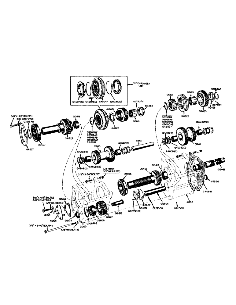 Схема запчастей Case 320 - (064) - SHUTTLE AND LOW RANGE TRANSMISSION (06) - POWER TRAIN