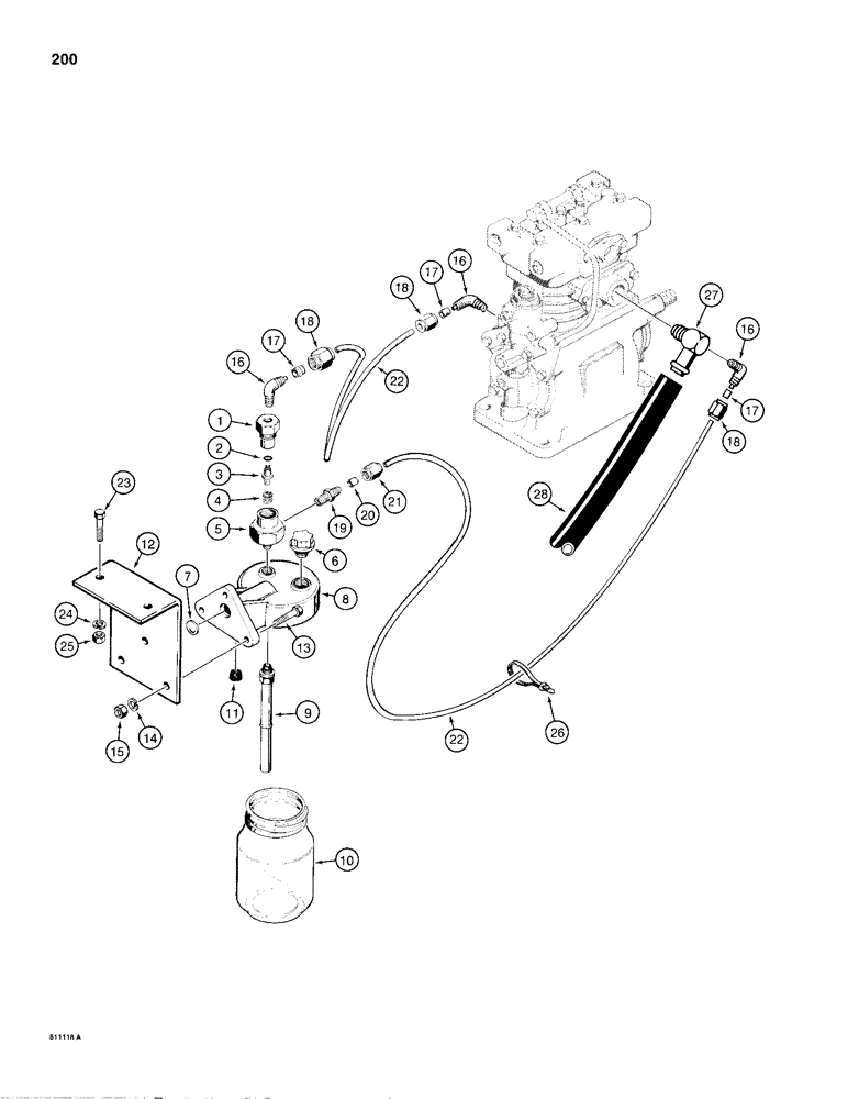 Схема запчастей Case 680H - (200) - ALCOHOL EVAPORATOR (08) - HYDRAULICS