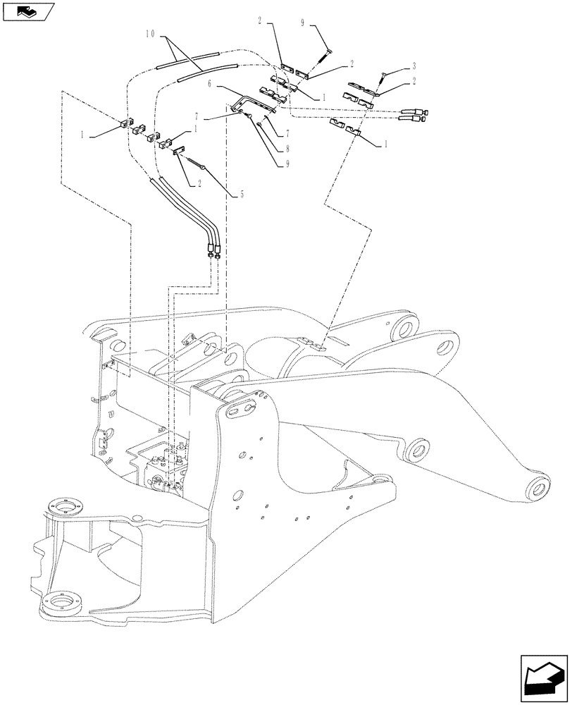 Схема запчастей Case 721F - (35.310.AP[02]) - HYDRAULICS, COUPLER, Z-BAR, XR (35) - HYDRAULIC SYSTEMS