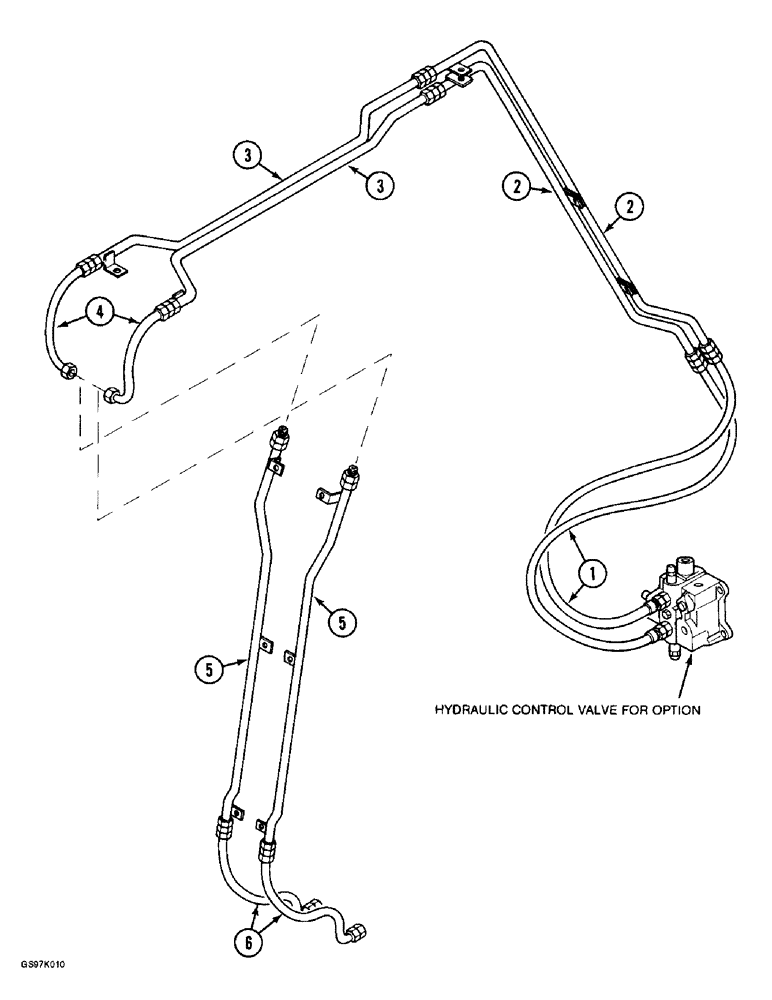 Схема запчастей Case 888 - (1-32) - PICTORIAL INDEX, OPTIONAL HYDRAULIC CIRCUIT (00) - PICTORIAL INDEX