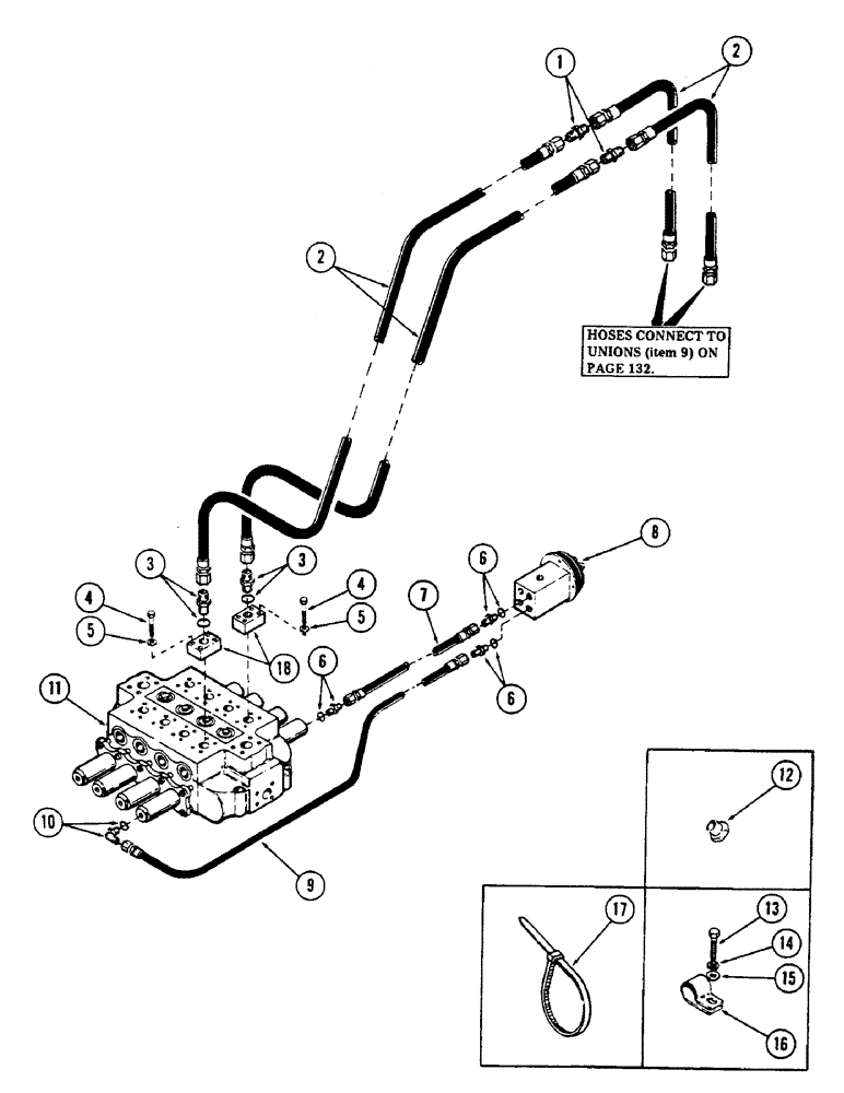 Схема запчастей Case 50 - (194) - AUXILIARY TUBING, (USED ON UNITS W/ SN. 6280345 & AFTER)(SN. 6279926 AND AFTER) (35) - HYDRAULIC SYSTEMS