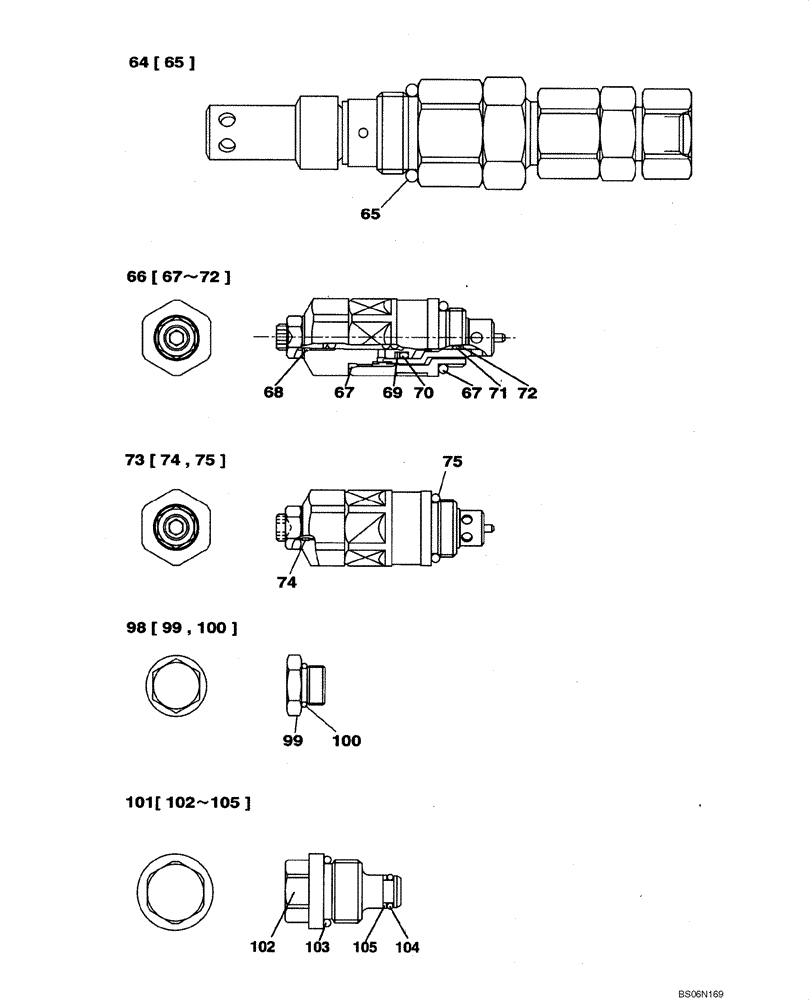 Схема запчастей Case CX290B - (08-62) - KBJ12141 VALVE ASSY - CONTROL (08) - HYDRAULICS