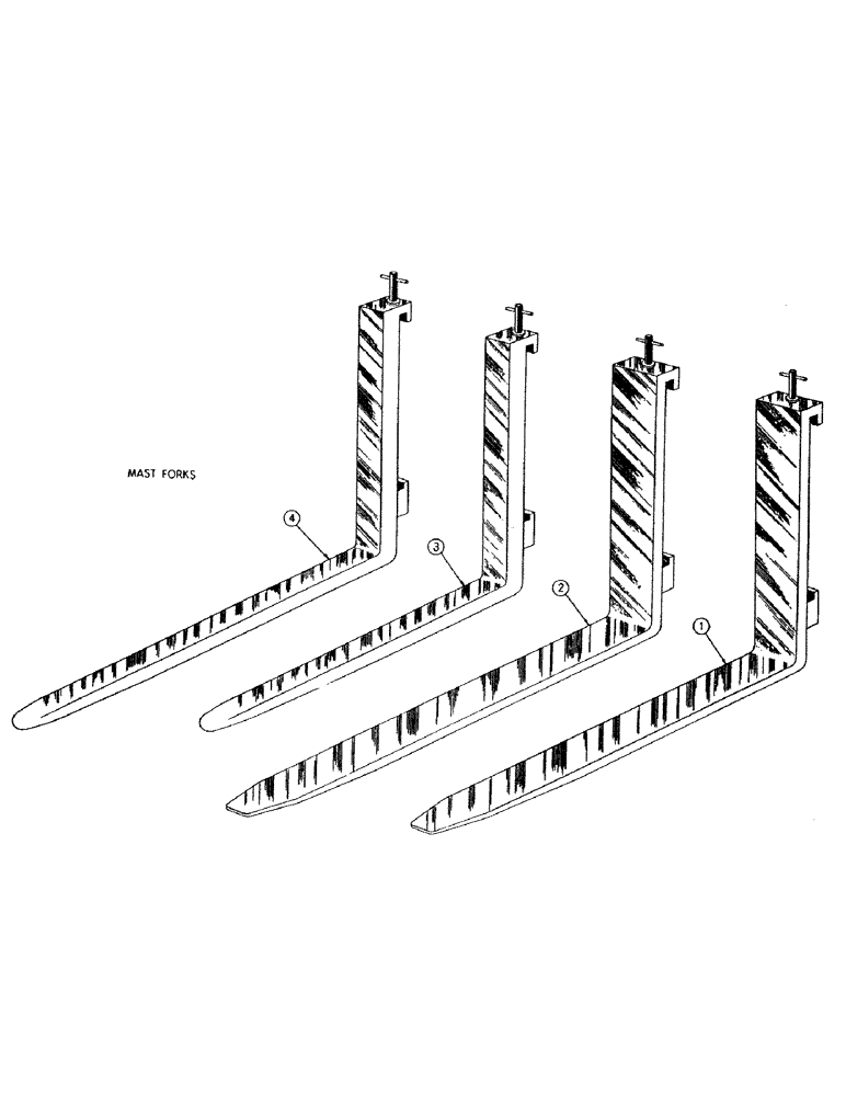 Схема запчастей Case M3B - (106) - MAST FORKS 