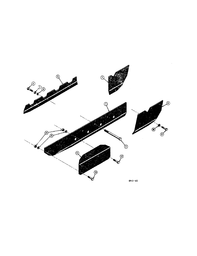 Схема запчастей Case 400 - (168) - ROCK GUARDS (04) - UNDERCARRIAGE