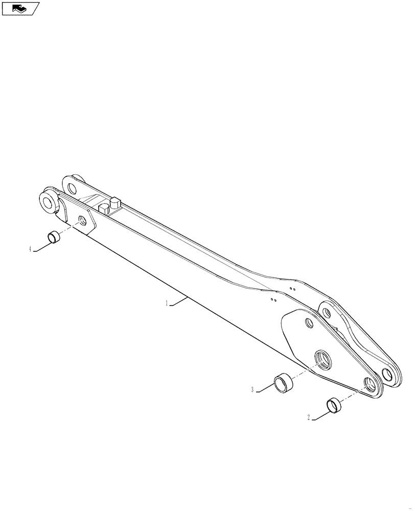 Схема запчастей Case 590SN - (39.121.10) - BACKHOE - DIPPER, STANDARD (590SN) (39) - FRAMES AND BALLASTING