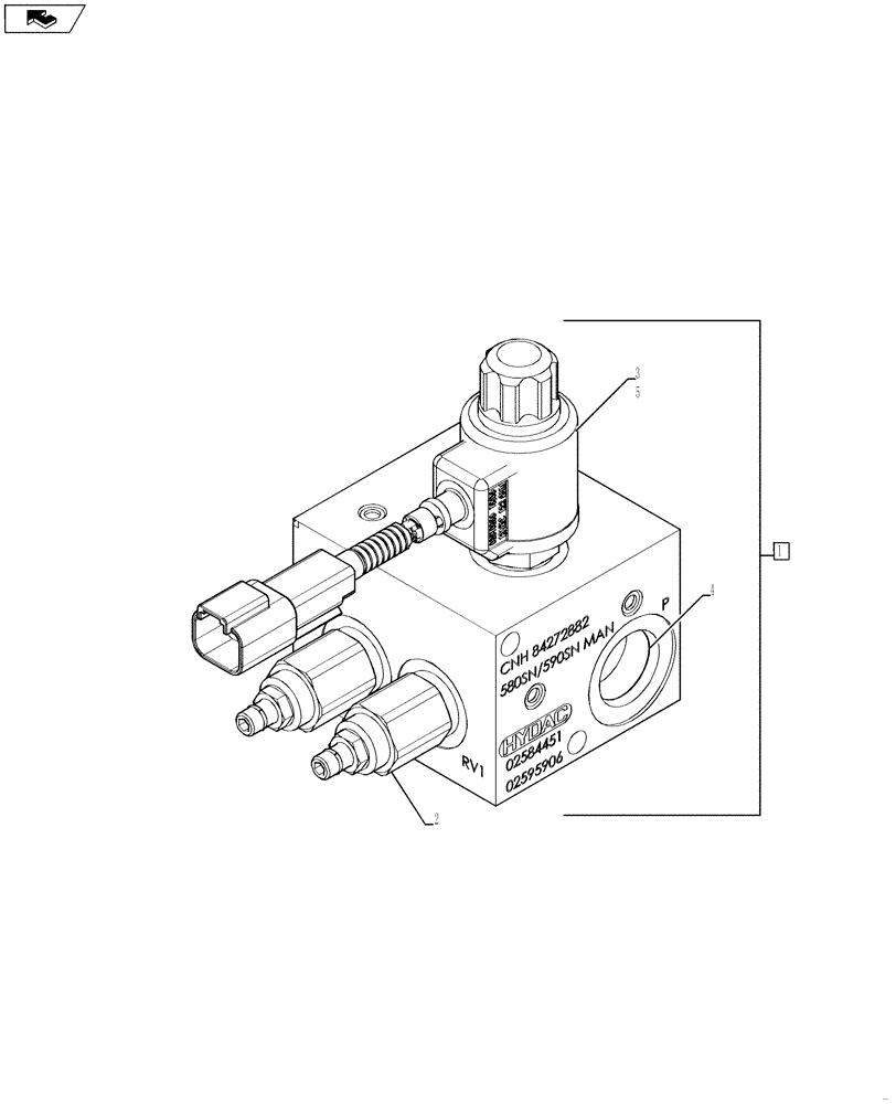 Схема запчастей Case 580SN WT - (35.726.28[02]) - VALVE - HEAVY LIFT (MECHANICAL CONTROL) (580SN, 580SN WT, 590SN) (35) - HYDRAULIC SYSTEMS