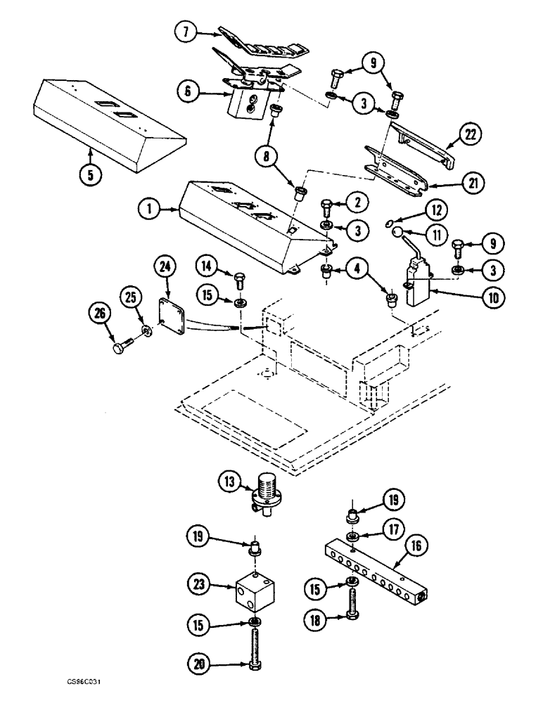 Схема запчастей Case 688BCK - (9D-26) - OPERATORS COMPARTMENT, 688B CK (120301-) (05.1) - UPPERSTRUCTURE CHASSIS/ATTACHMENTS