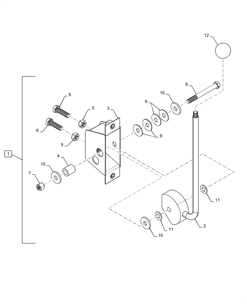 Схема запчастей Case 650L - (33.202.04) - BRAKE, PARKING/LOCKOUT LEVERS (33) - BRAKES & CONTROLS