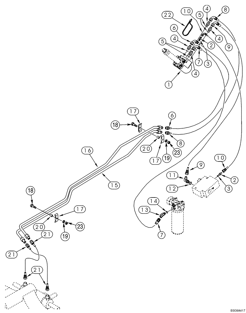 Схема запчастей Case 588G - (05-02) - HYDRAULICS - STEERING (05) - STEERING