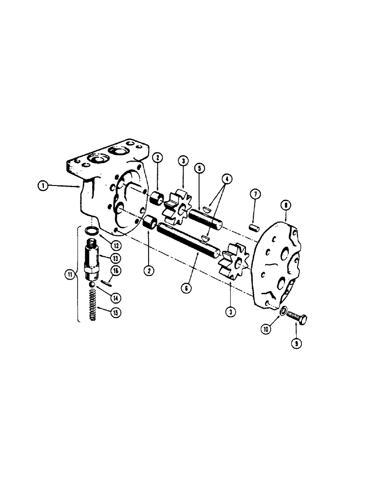 Схема запчастей Case 530CK - (082[1]) - G45386 TORQUE CONVERTER PUMP (17) - TORQUE CONVERTER