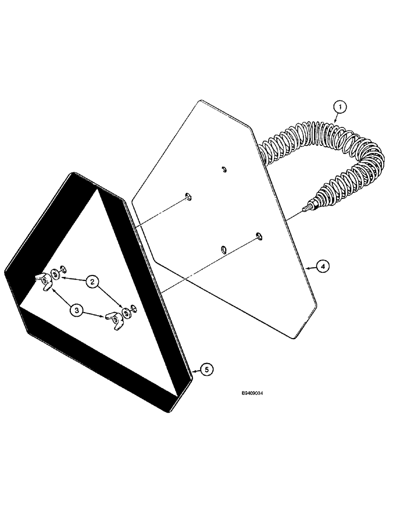 Схема запчастей Case 590SL - (9-93) - SLOW MOVING VEHICLE EMBLEM (09) - CHASSIS/ATTACHMENTS