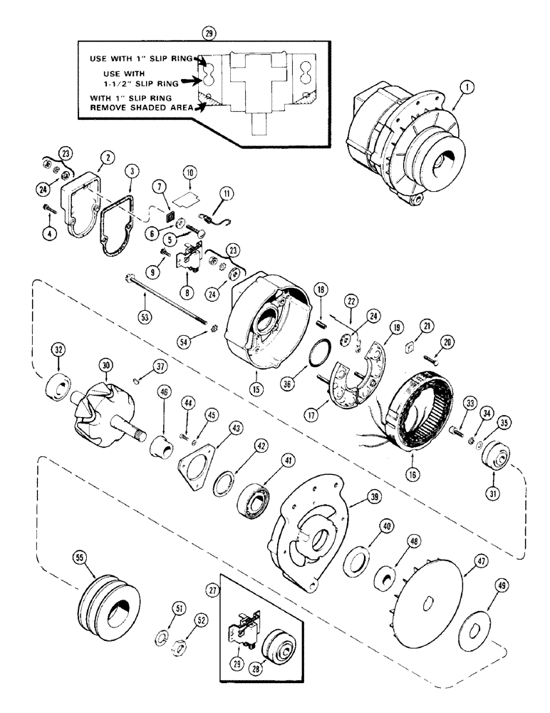 Схема запчастей Case 780 - (140) - A41360 ALTERNATOR (04) - ELECTRICAL SYSTEMS