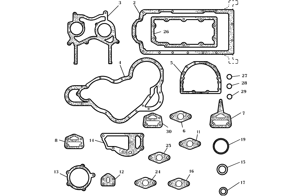 Схема запчастей Case 321D - (95.093[001]) - PACKET SEAL CYLINDER BLOCK (S/N 591052-UP) No Description