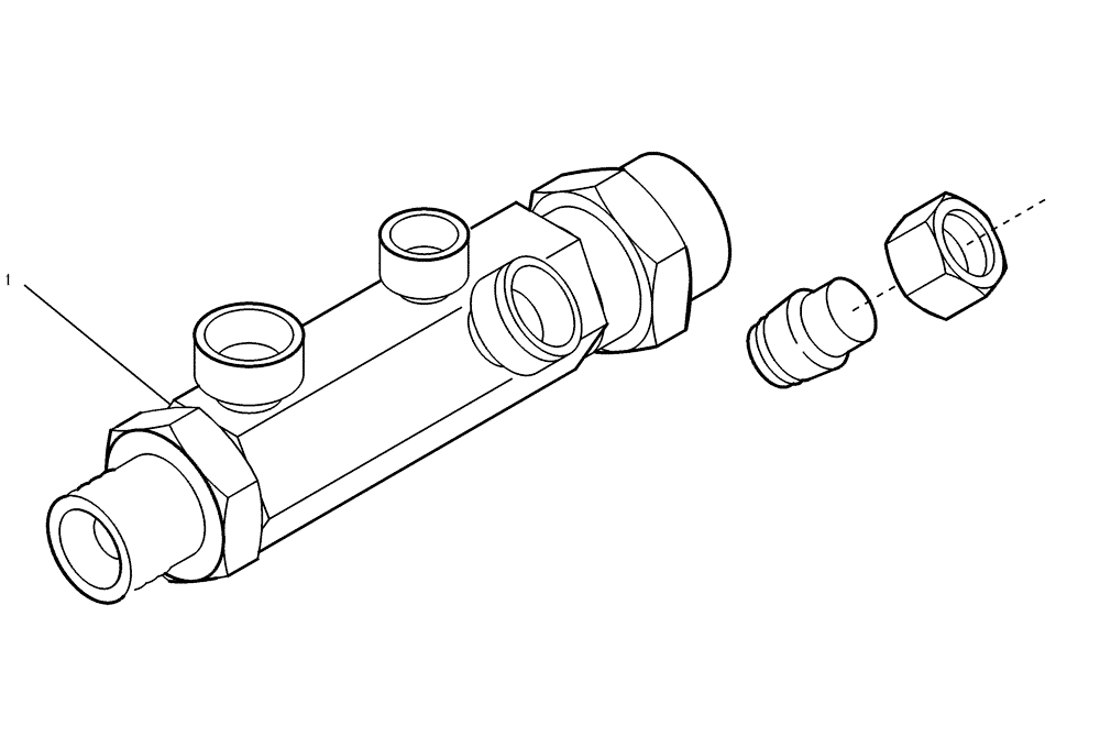 Схема запчастей Case 21D - (23.151[001]) - CHECK VALVE MOUNTING PARTS MANIFOLD (S/N 561101-UP) No Description