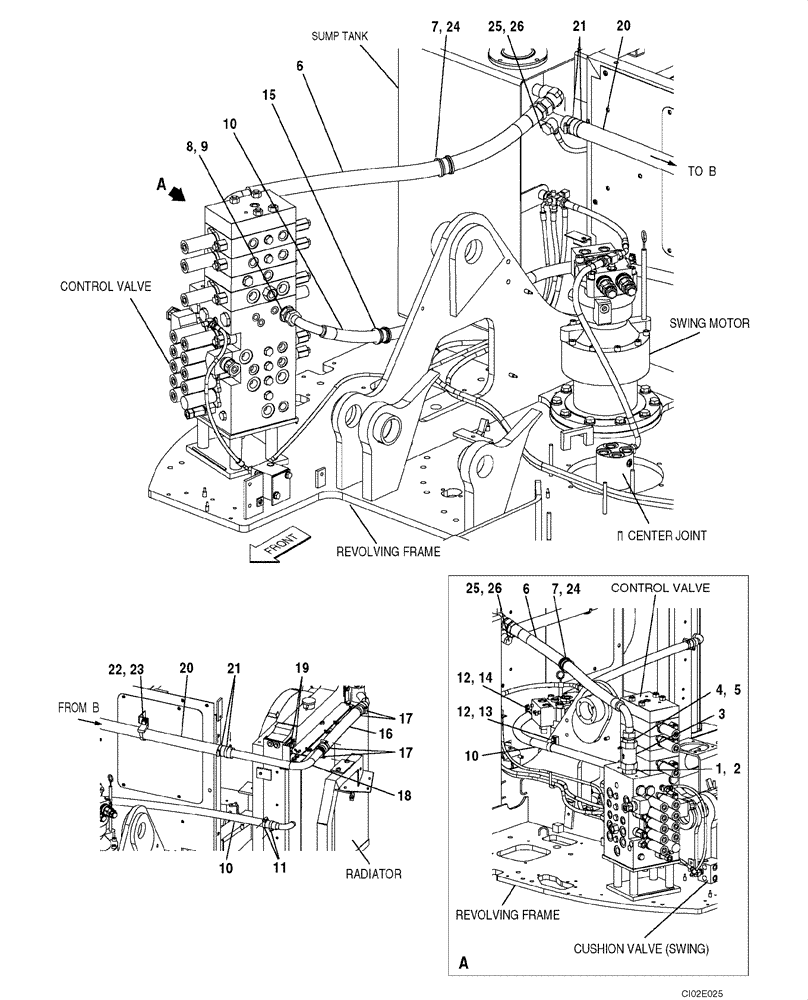 Схема запчастей Case CX135SR - (08-009) - HYDRAULICS - RESERVOIR RETURN (08) - HYDRAULICS