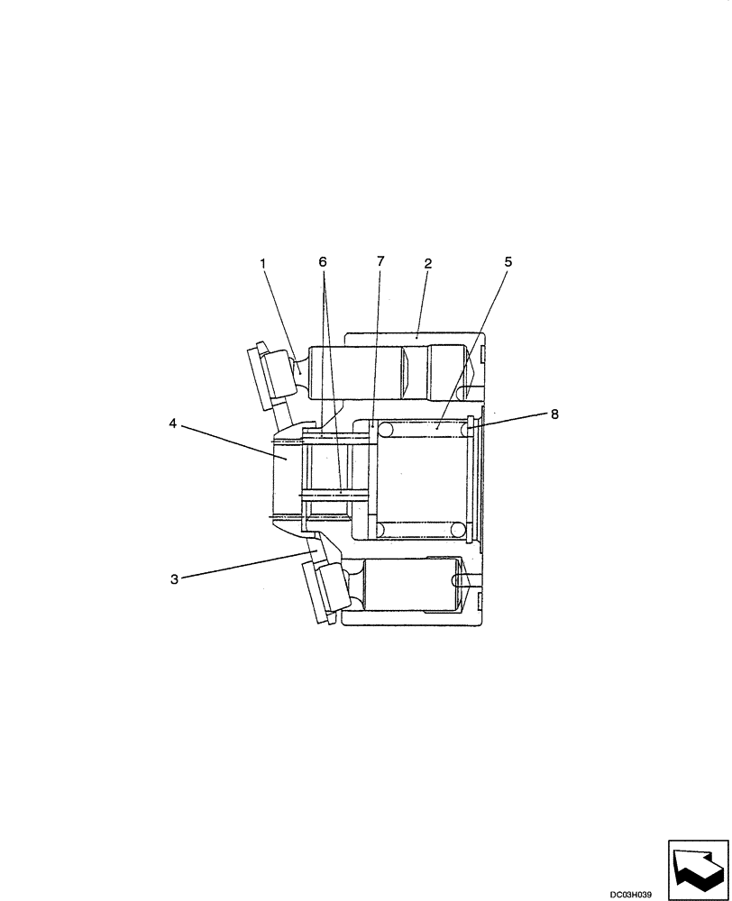 Схема запчастей Case CX25 - (08-22[00]) - PUMP - PISTON (08) - HYDRAULICS