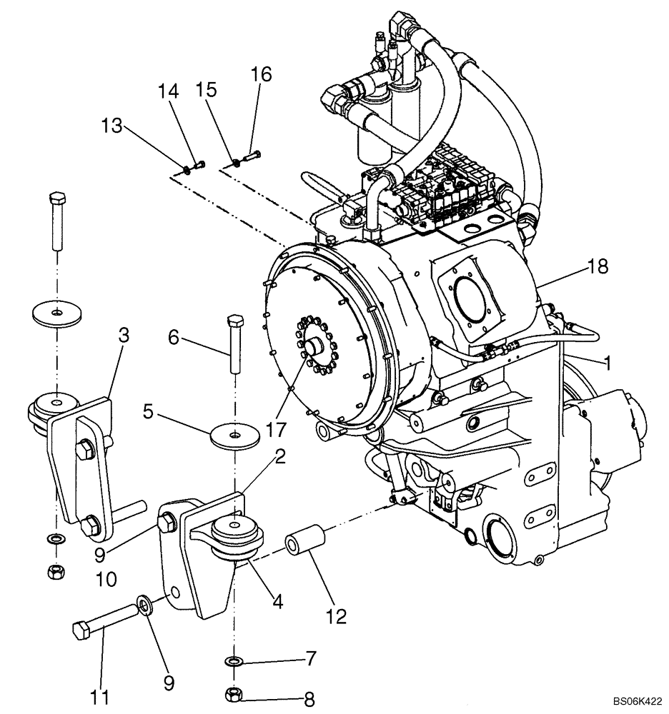 Схема запчастей Case 921E - (06-01) - MOUNTING - TRANSMISSION (06) - POWER TRAIN