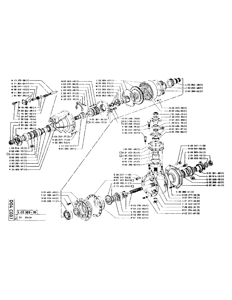 Схема запчастей Case 75P - (052) - TRANSFER 2V (04) - UNDERCARRIAGE