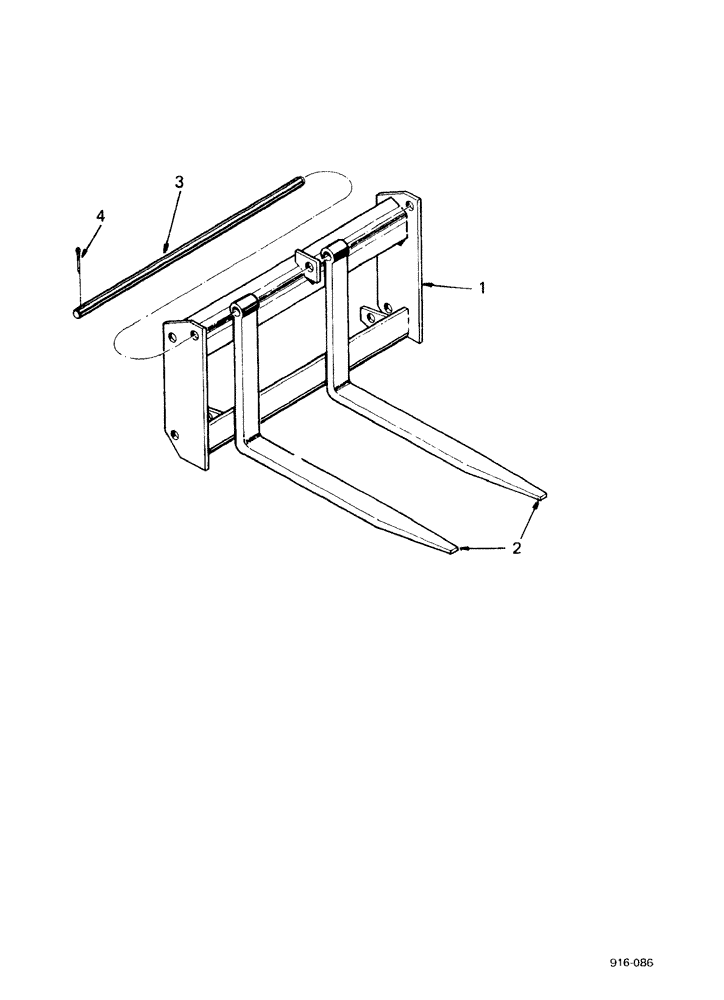 Схема запчастей Case 580F - (346) - PALLET FORK (82) - FRONT LOADER & BUCKET