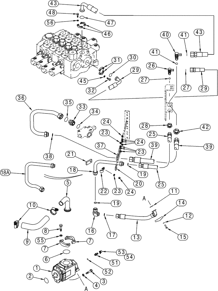 Схема запчастей Case 921C - (08-04) - HYDRAULICS - RESERVOIR TO HYDRAULIC PUMP (08) - HYDRAULICS