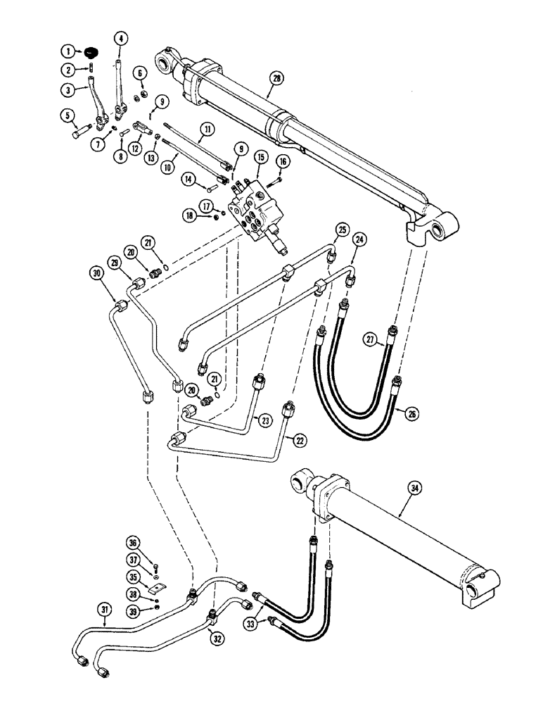 Схема запчастей Case W5 - (110) - HYDRAULIC BUCKET CONTROLS AND CIRCUIT (08) - HYDRAULICS