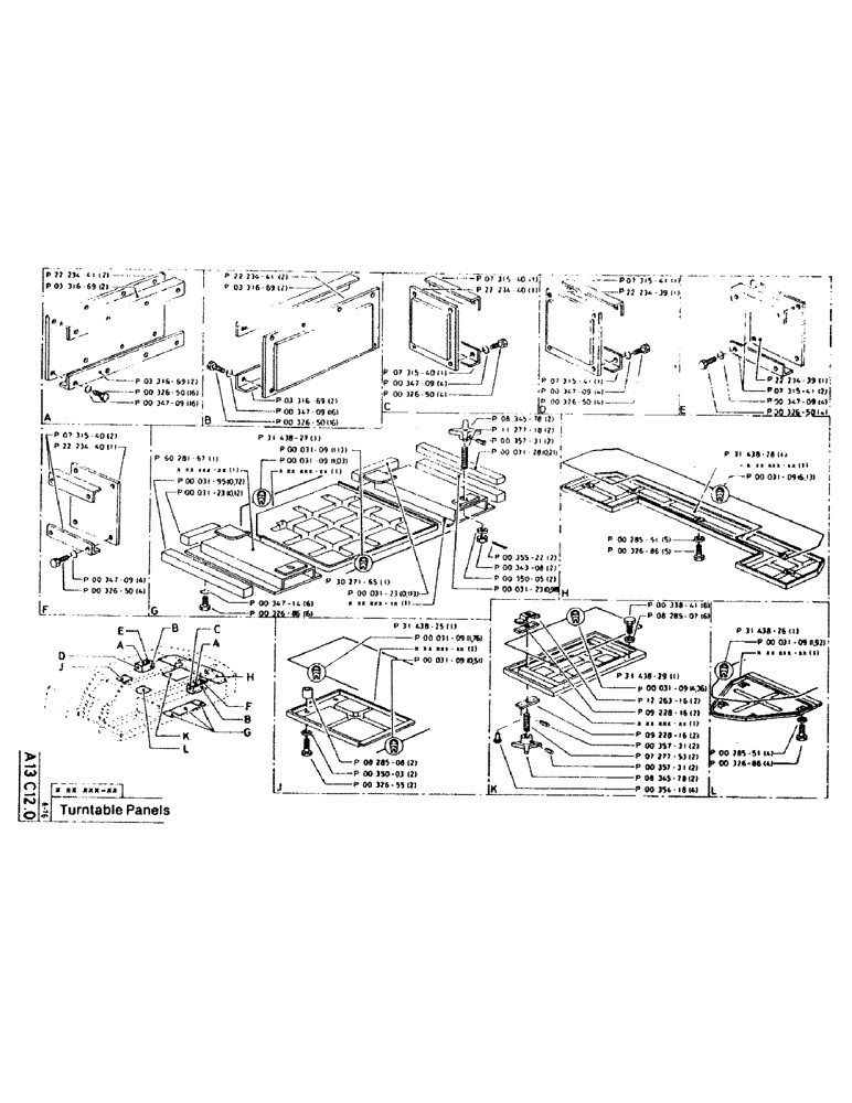 Схема запчастей Case 220CKS - (10) - TURNTABLE PANELS (05) - UPPERSTRUCTURE CHASSIS