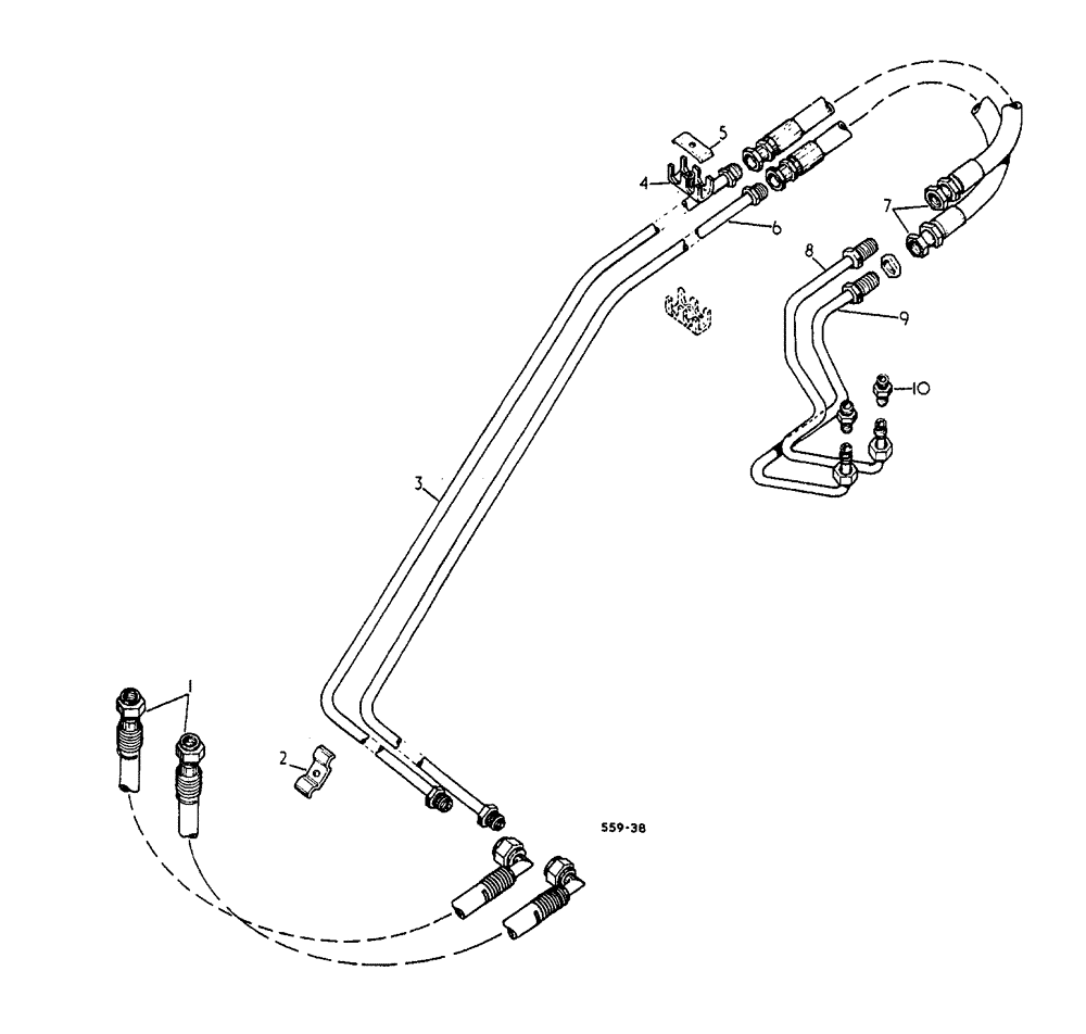 Схема запчастей Case 3400 - (164) - 4 IN 1 BUCKET ATTACHMENT BOOM TUBING (82) - FRONT LOADER & BUCKET