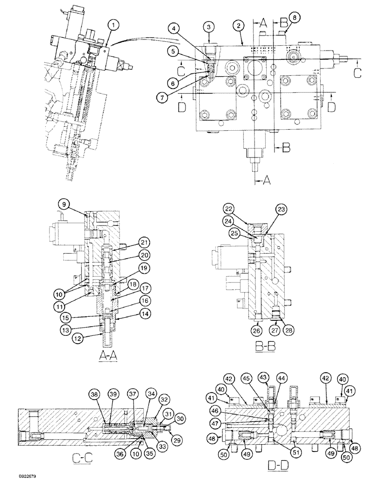 Схема запчастей Case 9030 - (8-20) - 153584A1 EQUIPMENT PUMP, CONTROL ASSEMBLY (08) - HYDRAULICS