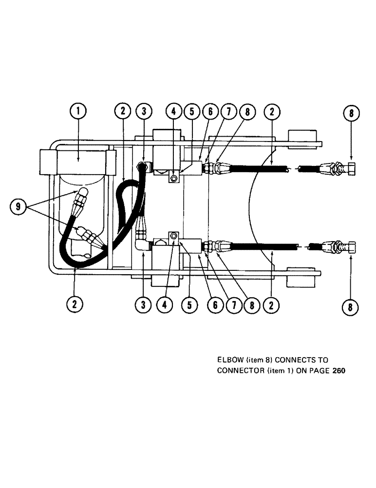 Схема запчастей Case 880 - (258) - WRIST-O-TWIST HYDRAULICS, (USED ON UNITS WITH SERIAL NUMBER 6200000 THRU 6200288) (07) - HYDRAULIC SYSTEM