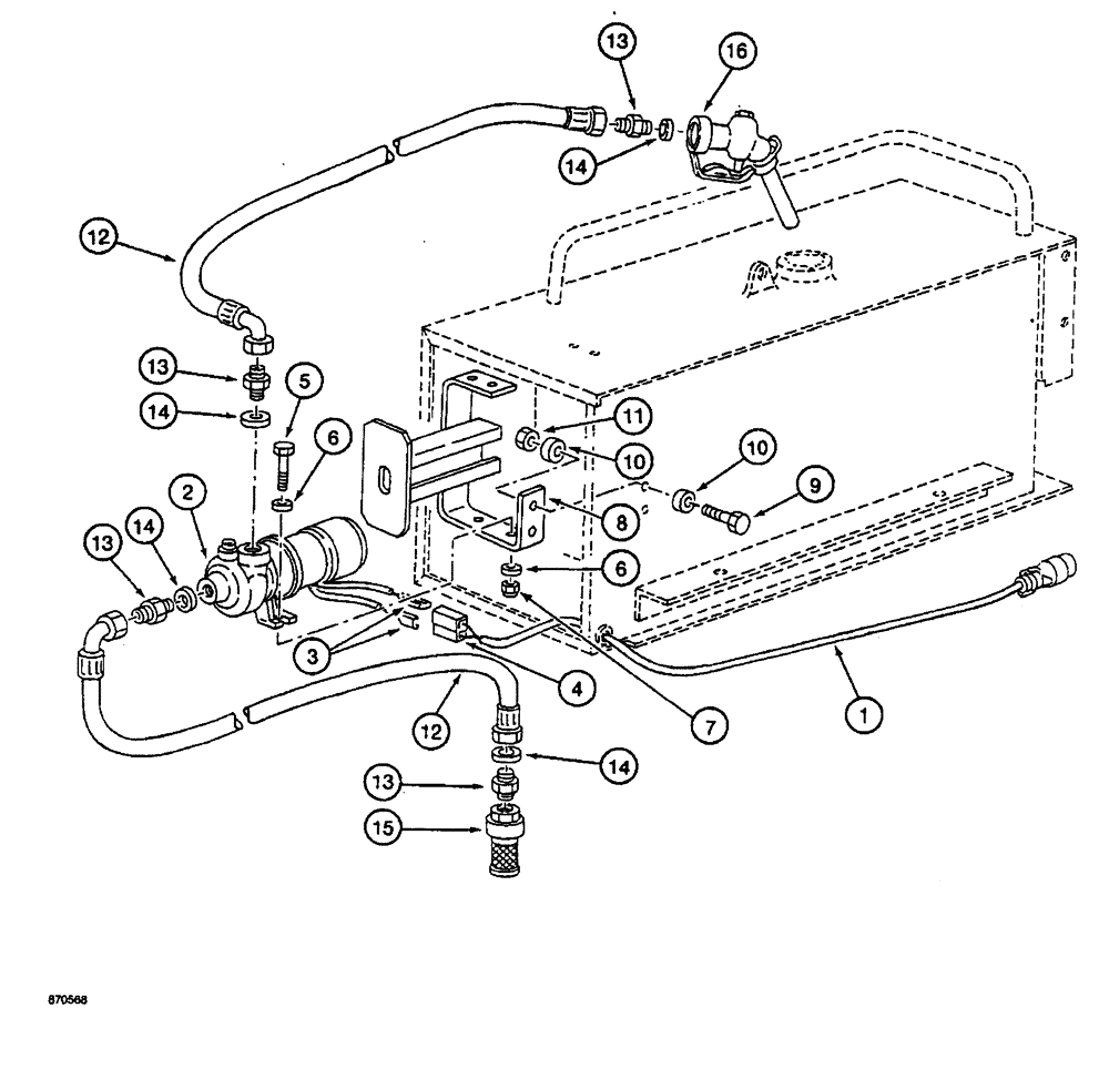 Схема запчастей Case 688 - (3-12) - FUEL TRANSFER PUMP (03) - FUEL SYSTEM