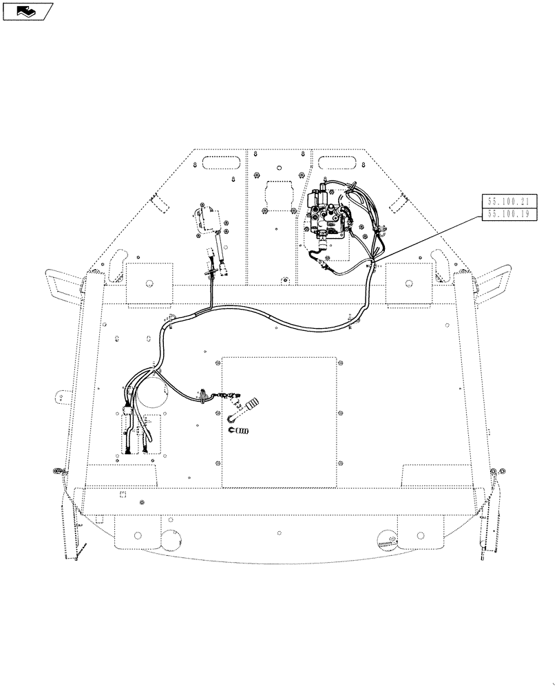 Схема запчастей Case 621F - (55.000.00[02]) - PICTORIAL INDEX - ELECTRICAL SYSTEMS (55) - ELECTRICAL SYSTEMS