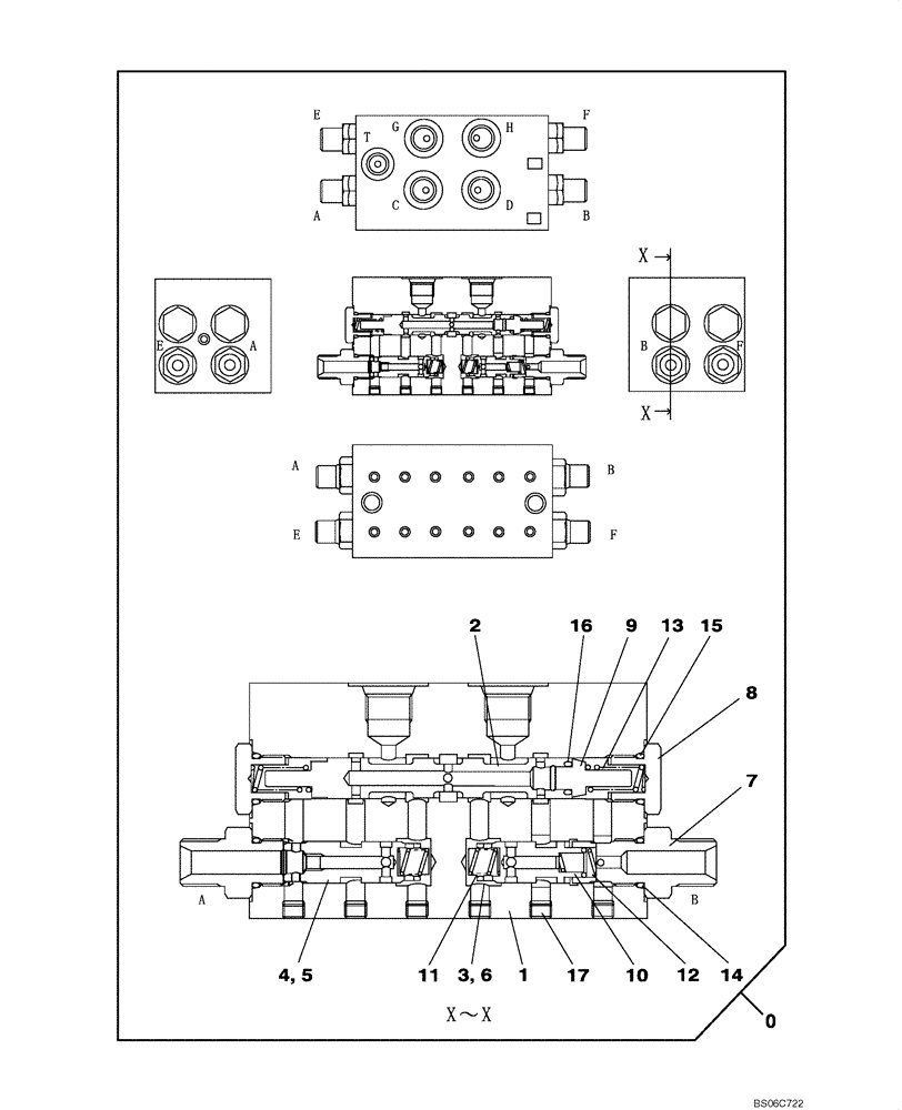 Схема запчастей Case CX330 - (08-258-00[01]) - CUSHION VALVE - PILOT (MODELS WITH LOAD HOLD) (08) - HYDRAULICS